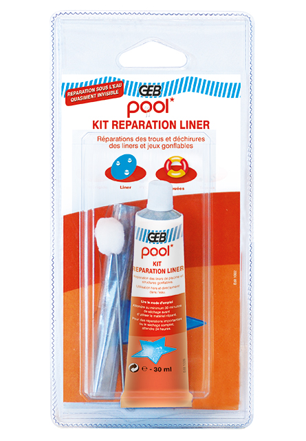 Kit réparation piscine liner colle et patchs