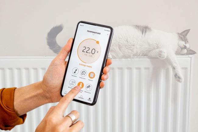 Smartphone pour régler le thermostat des radiateurs
