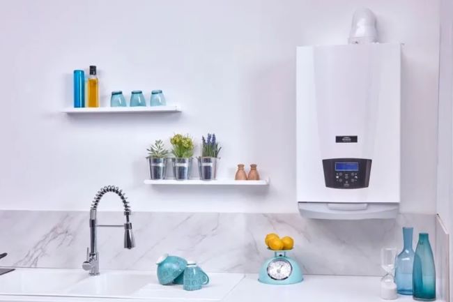 Chaudière dans une cuisine